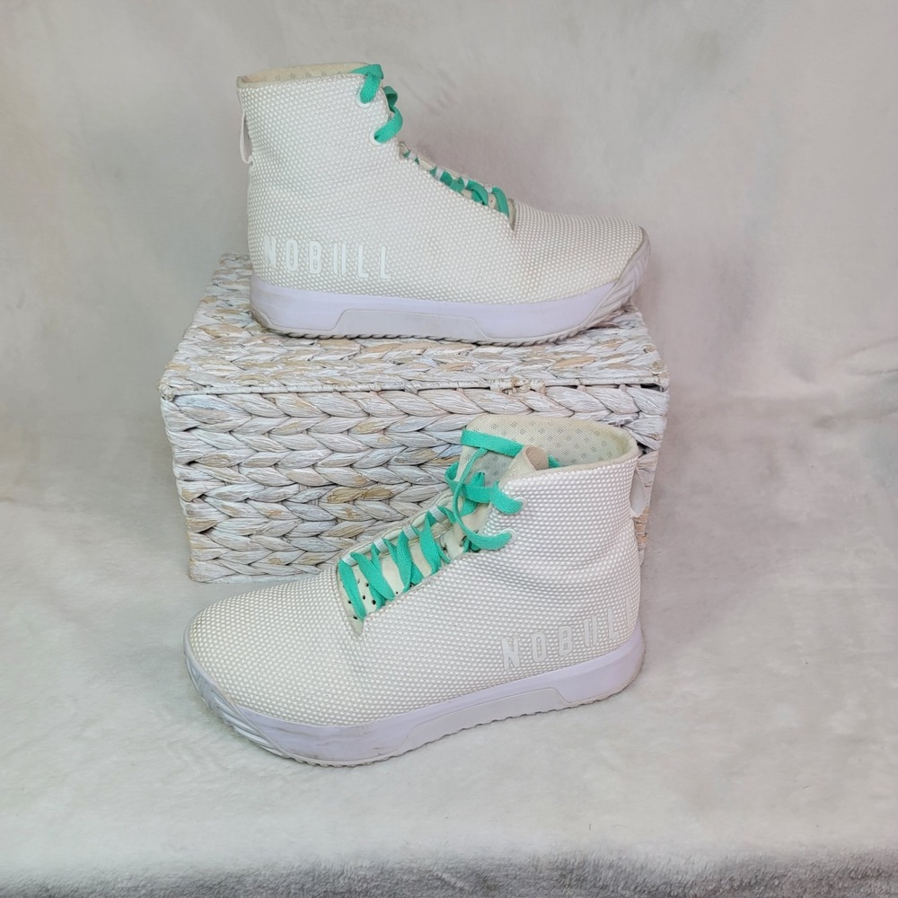 NoBull Super Mesh Training Sneakers Shoe White High Top Size 8 W 6.5 M Athletic - Picture 2 of 6